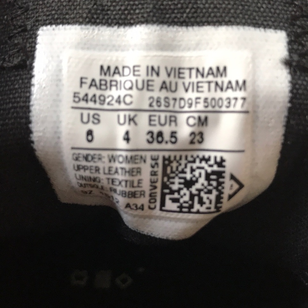 NWT Converse CT OX Black WMNS AUTHENTIC - Picture 6 of 6